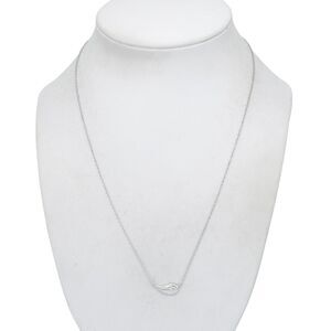 Vintage Footnotes Sterling Silver 925 6mm Wing Necklace 16.5"-18.5"